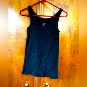 a new day gold-flecked fitted tank top